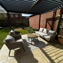 Load image into Gallery viewer, The North Cotswold Elite, 3x4m Grey Aluminium Pergola - With Manual Louvre Roof
