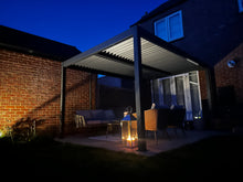 Load image into Gallery viewer, The North Cotswold Elite, 3x4m Grey Aluminium Pergola - With Manual Louvre Roof
